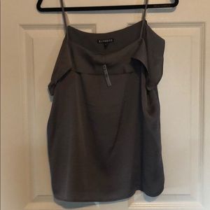 NEW! Gray Cold Shoulder Express Top